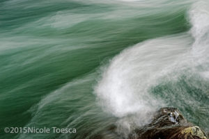 rock with abstract flowing water;glacier water